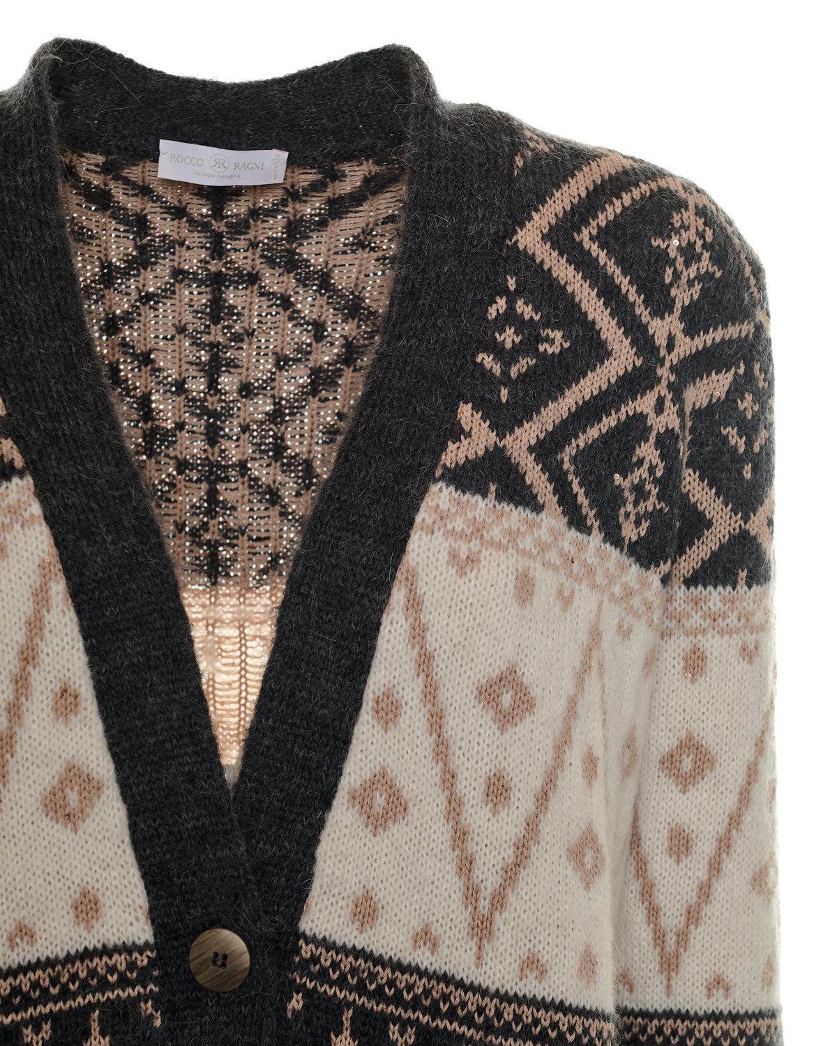 Maxi cardigan jacquard