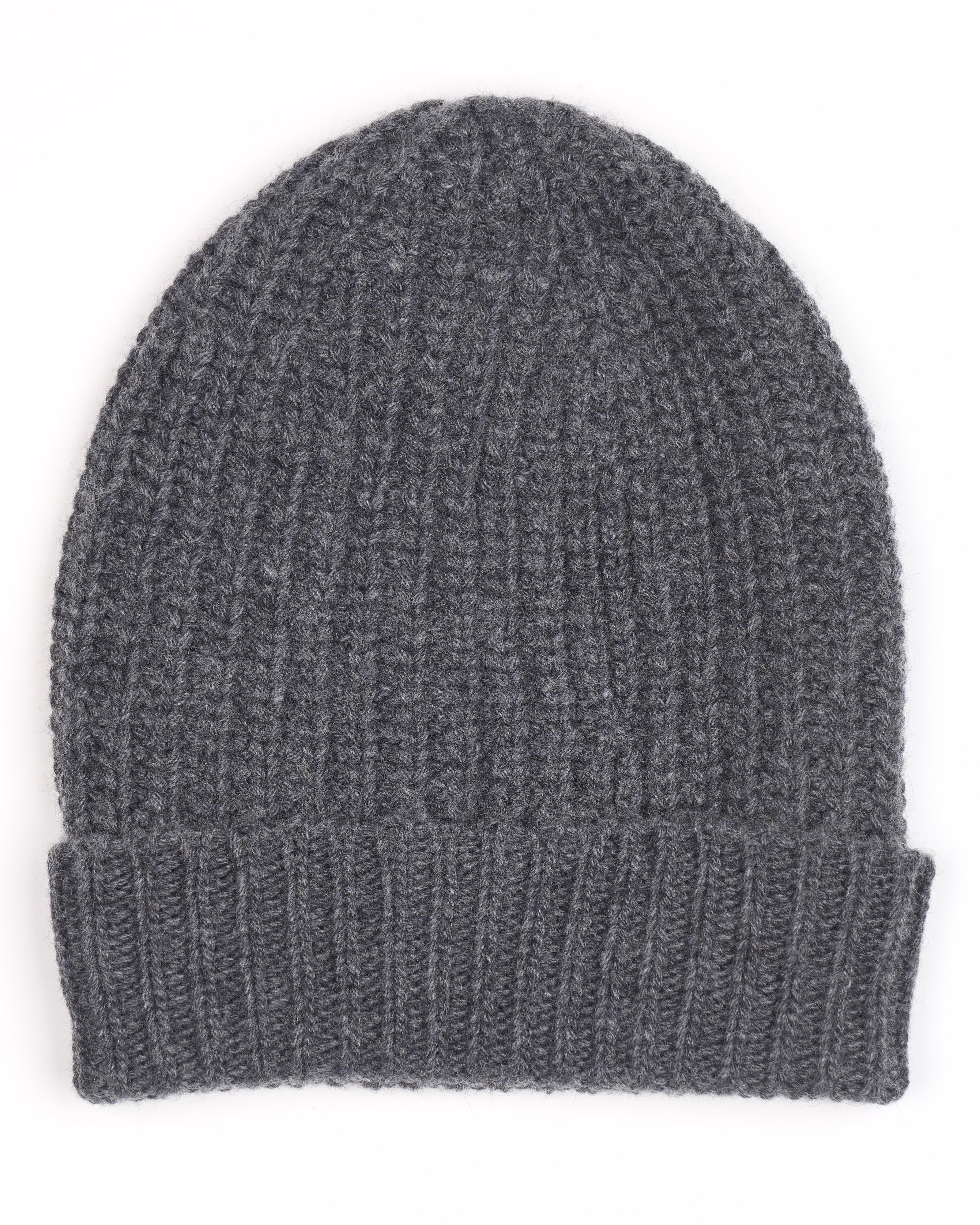 Cuffia a maglia inglese misto cashmere