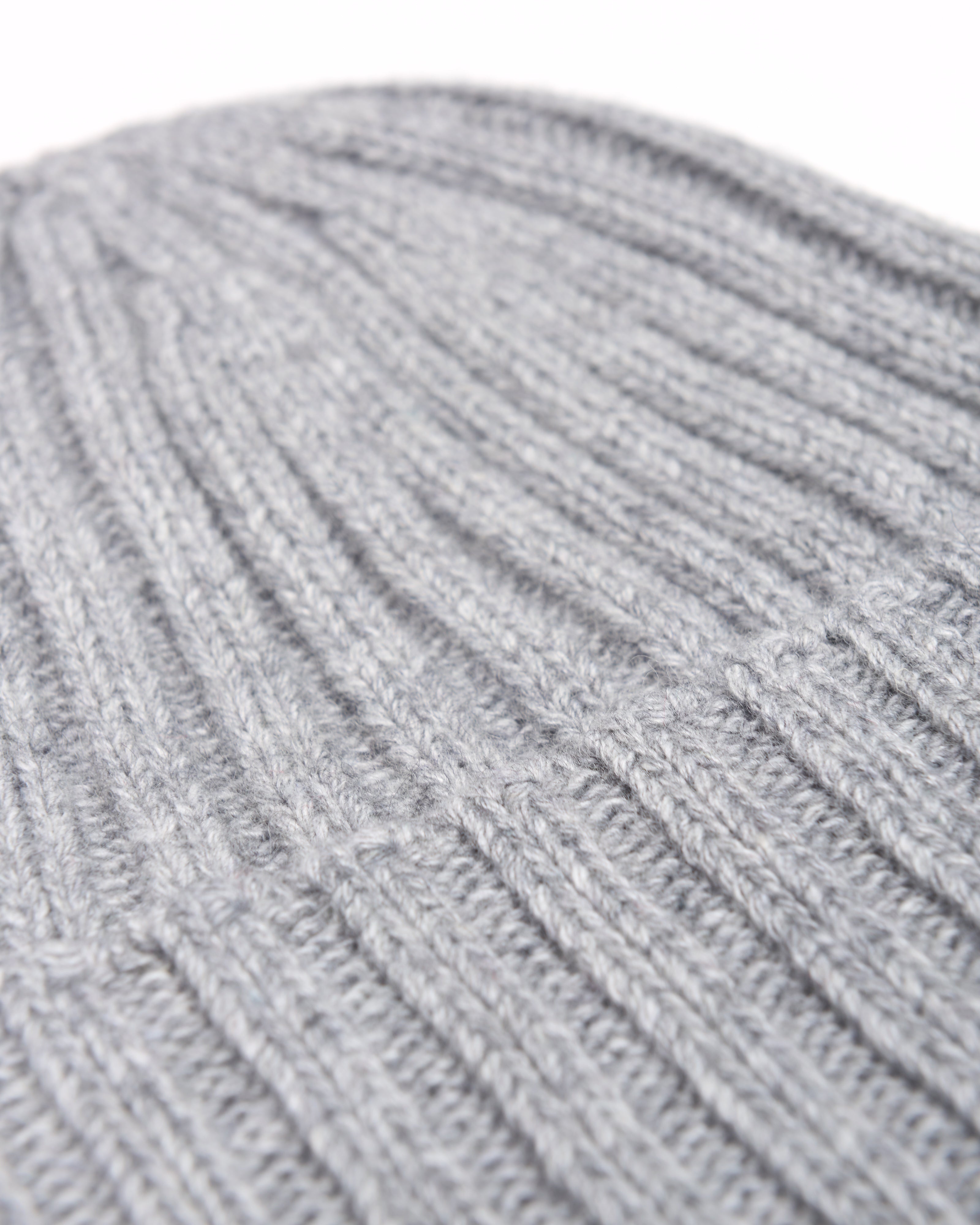 Cuffia a coste misto cashmere