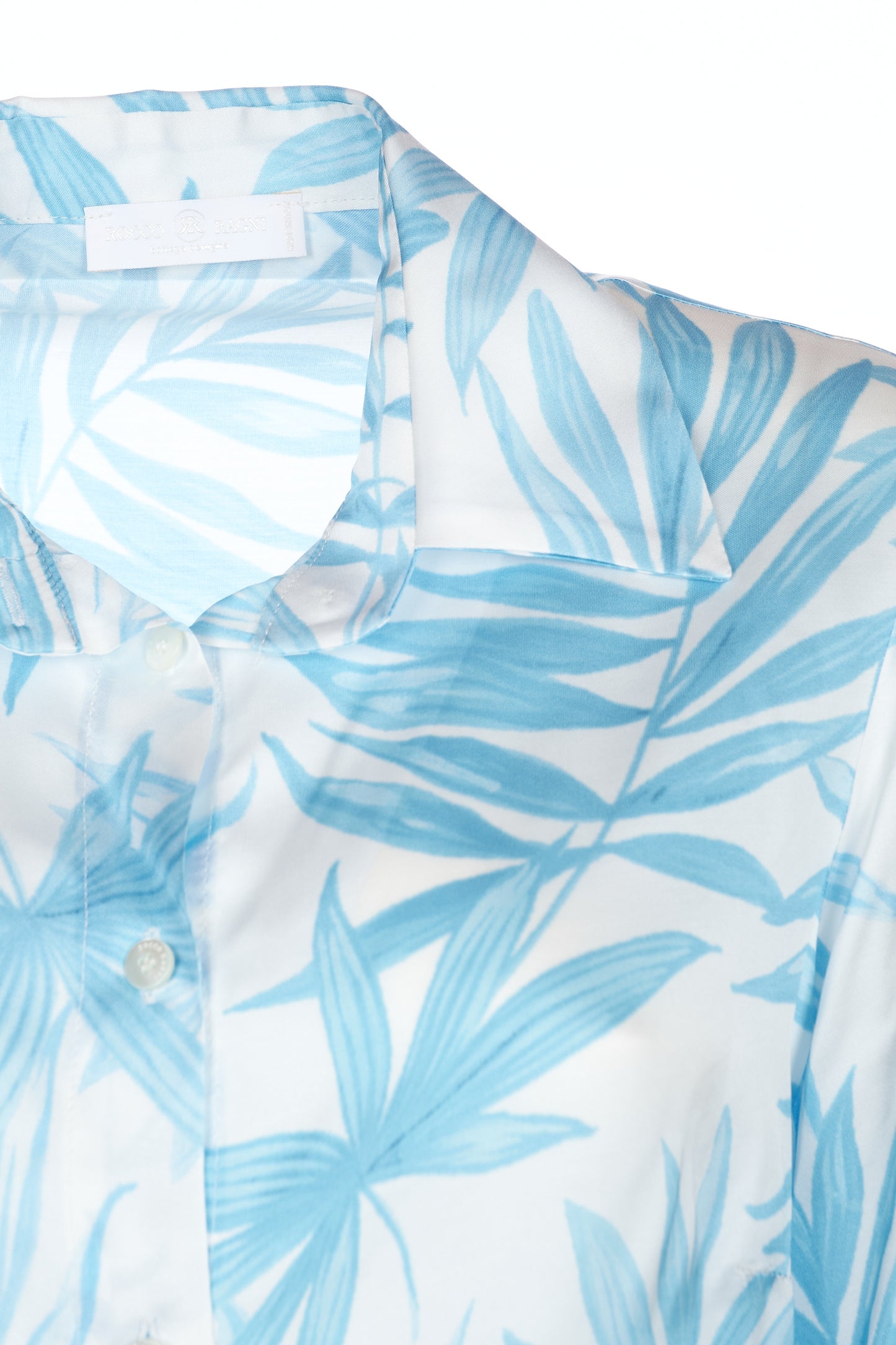 Camicia in raso a fantasia