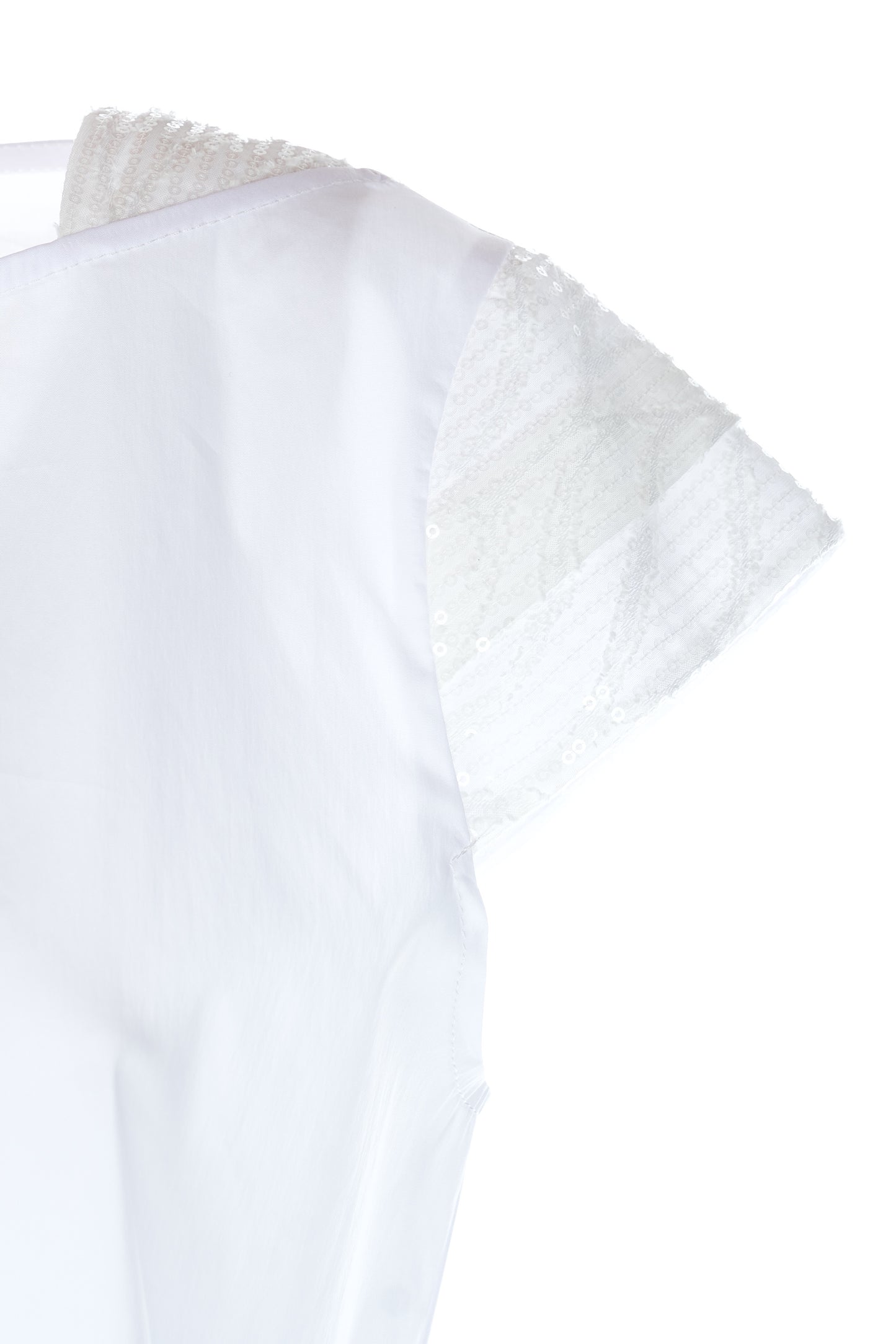 Blusa in tessuto combinato