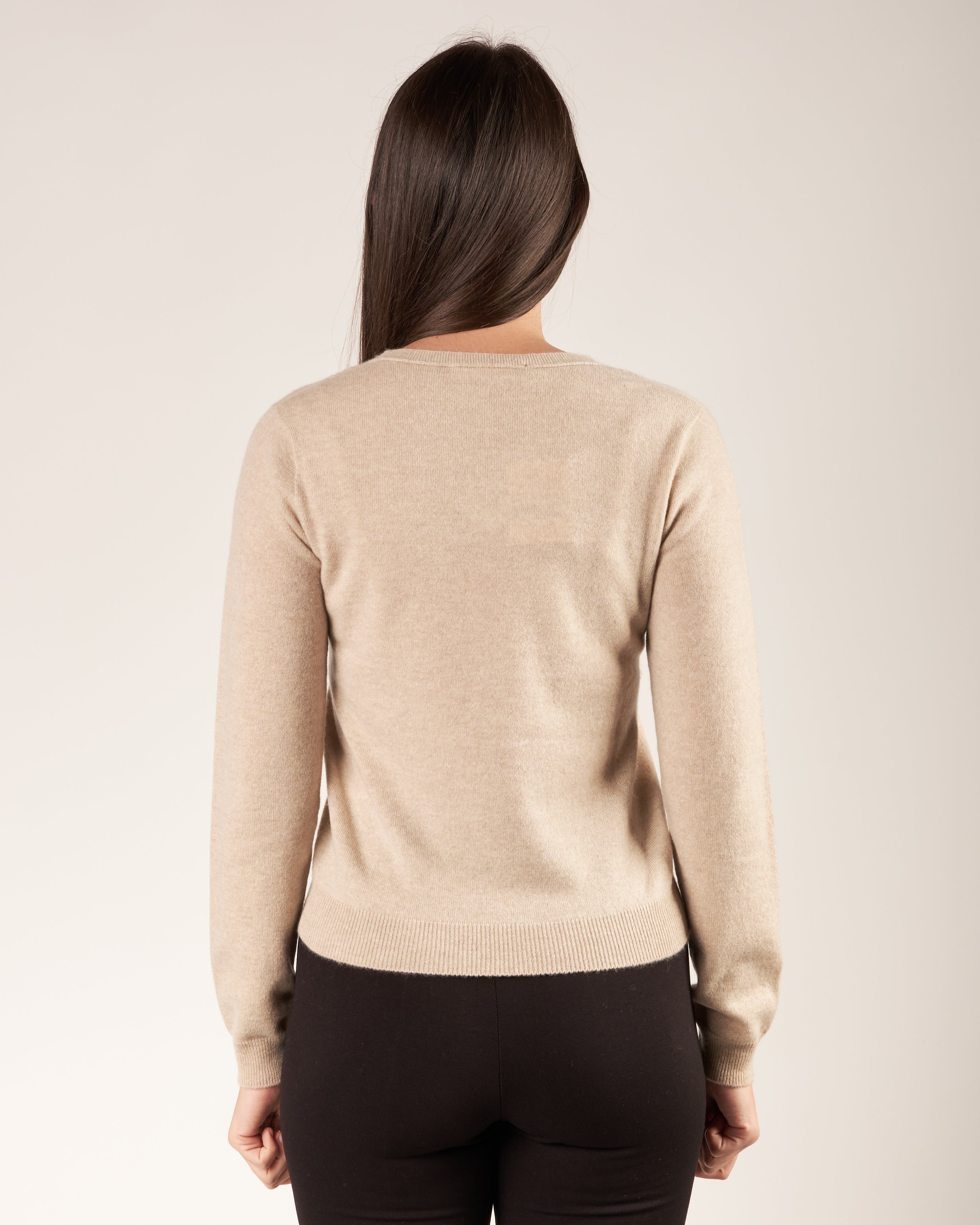 Pullover in cashmere con scollo a V
