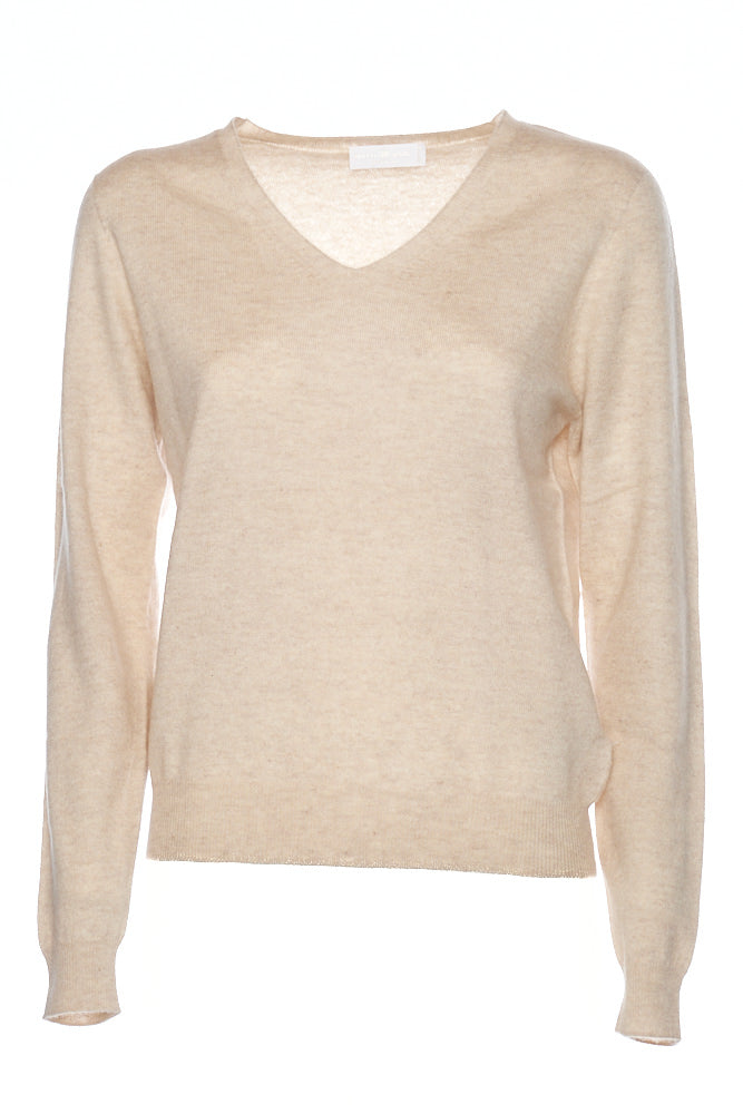 Maglia in cashmere con scollo a V