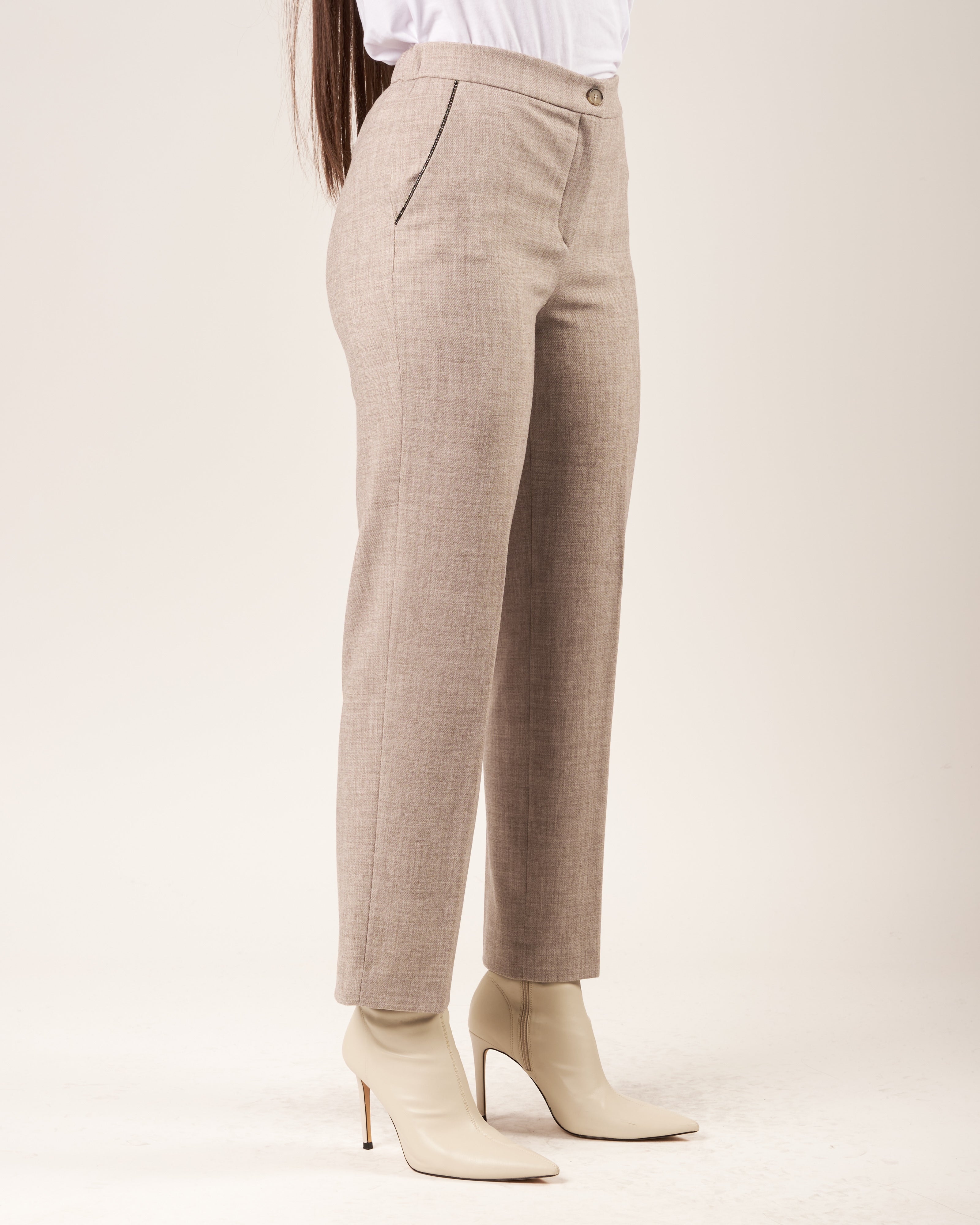 Pantaloni con monile