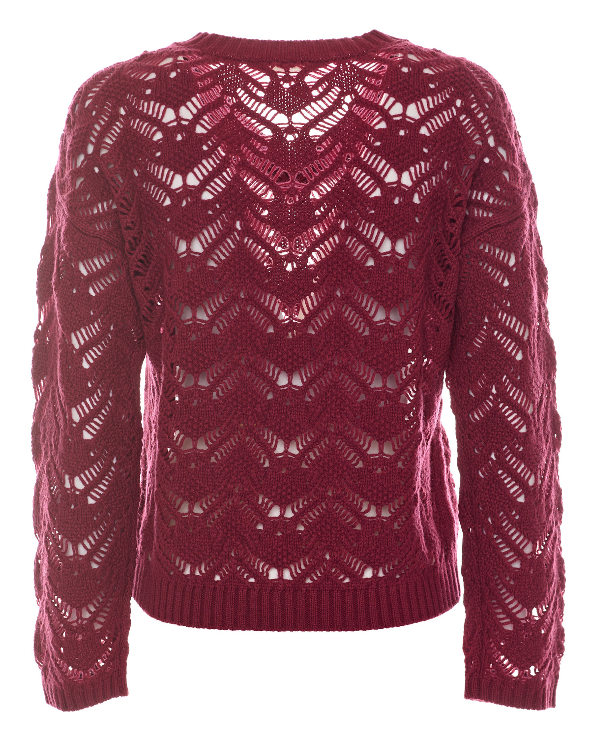 Maglia traforata con scollo a V
