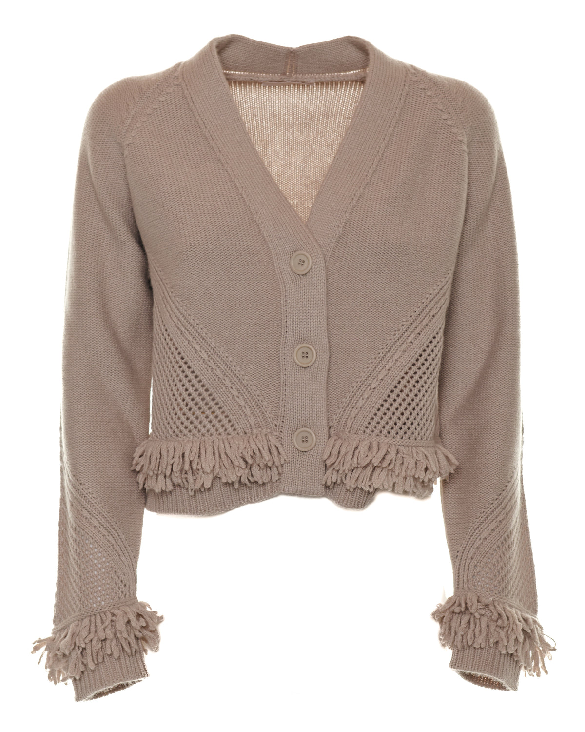 Cardigan con frange