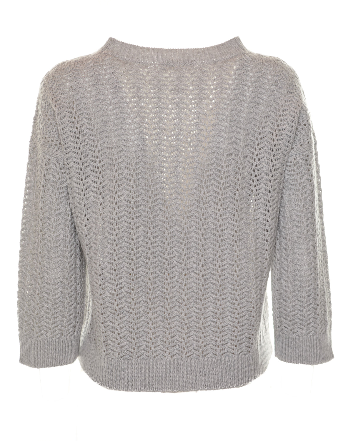 Maglia traforata con monile