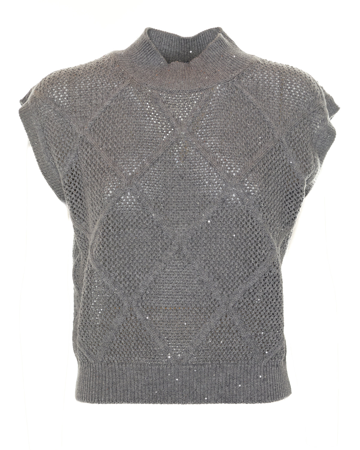Gilet in filato paillettes