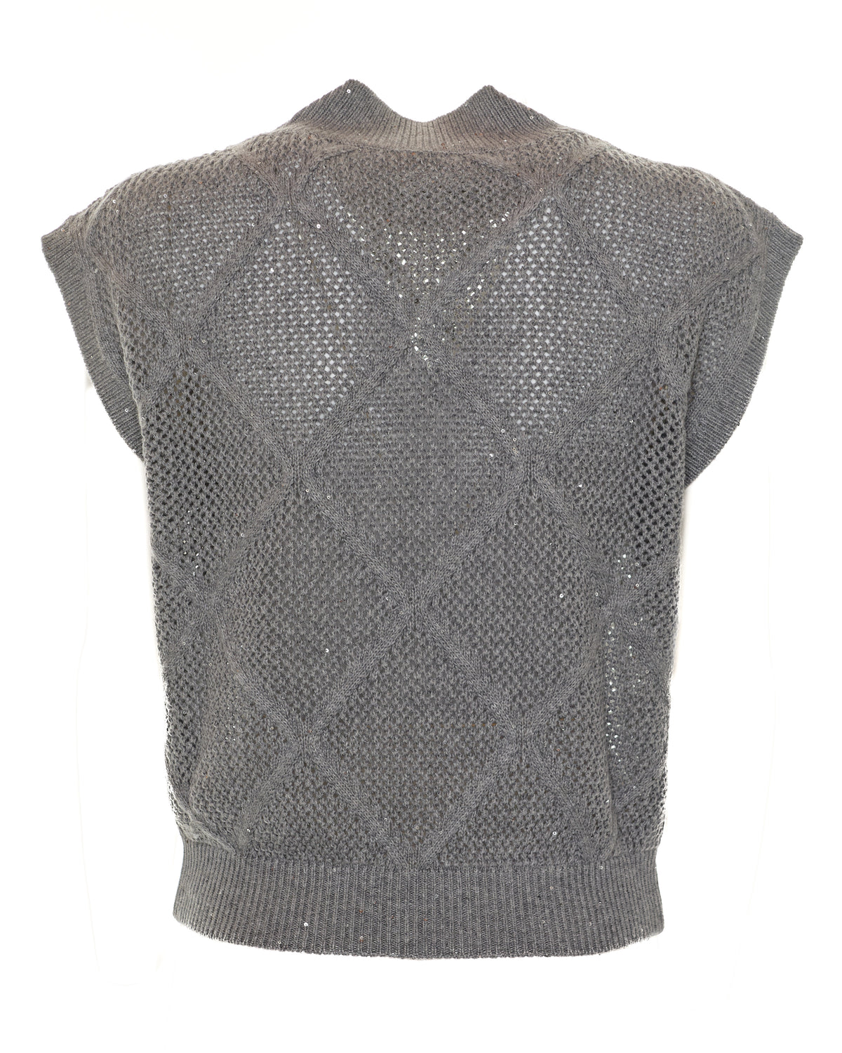 Gilet in filato paillettes