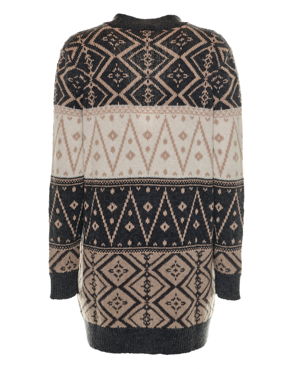 Maxi cardigan jacquard