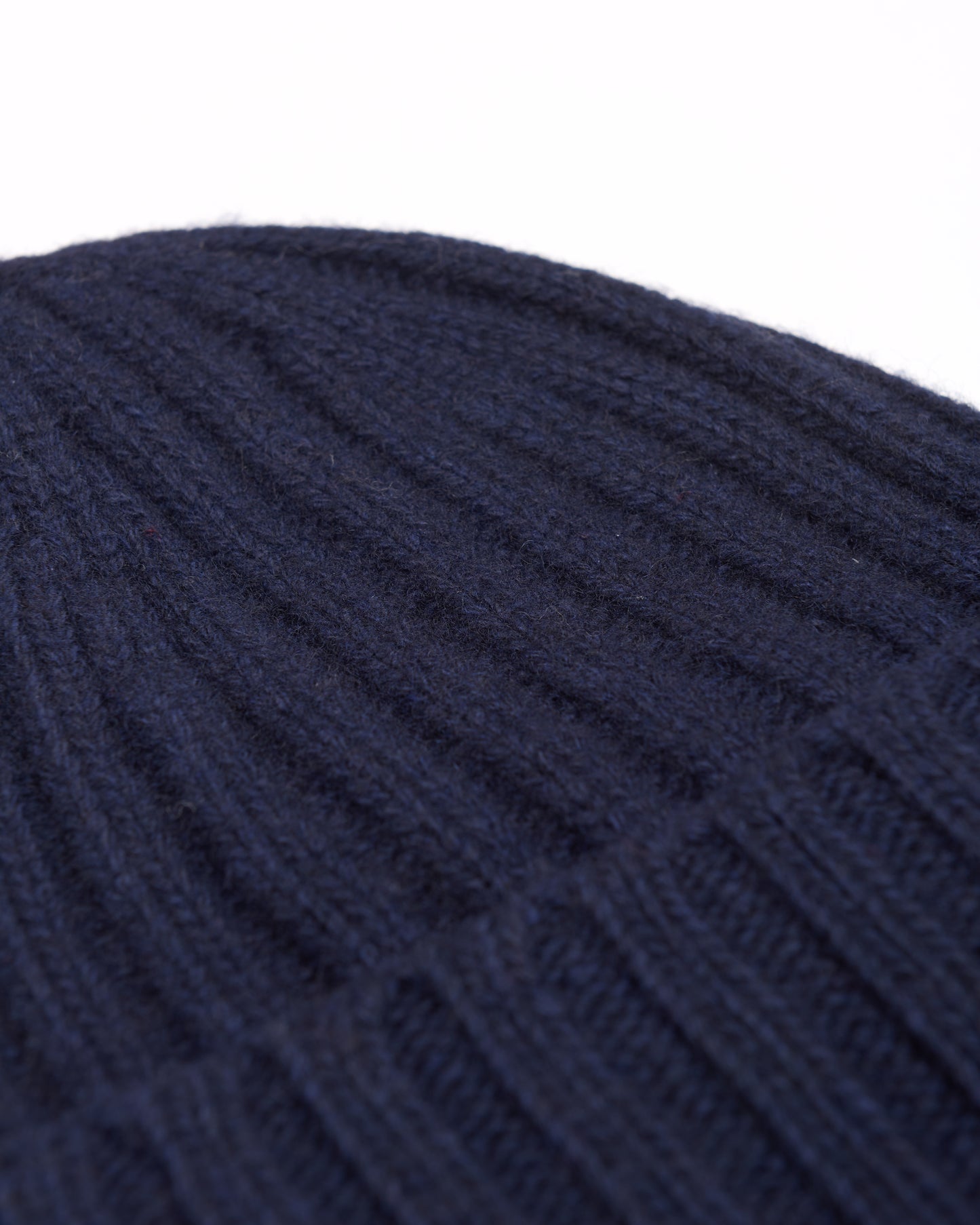 Cuffia a coste misto cashmere