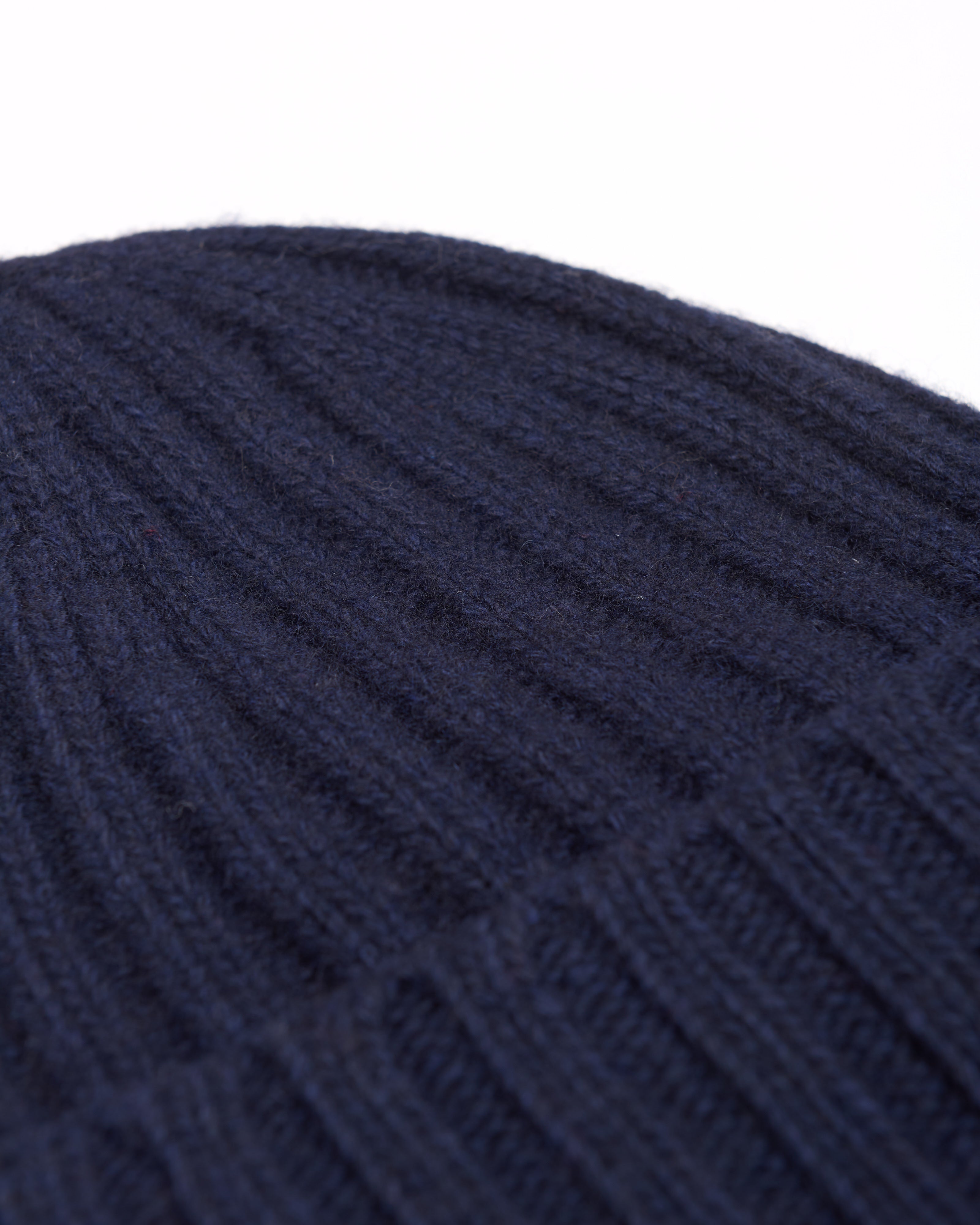 Cuffia a coste misto cashmere