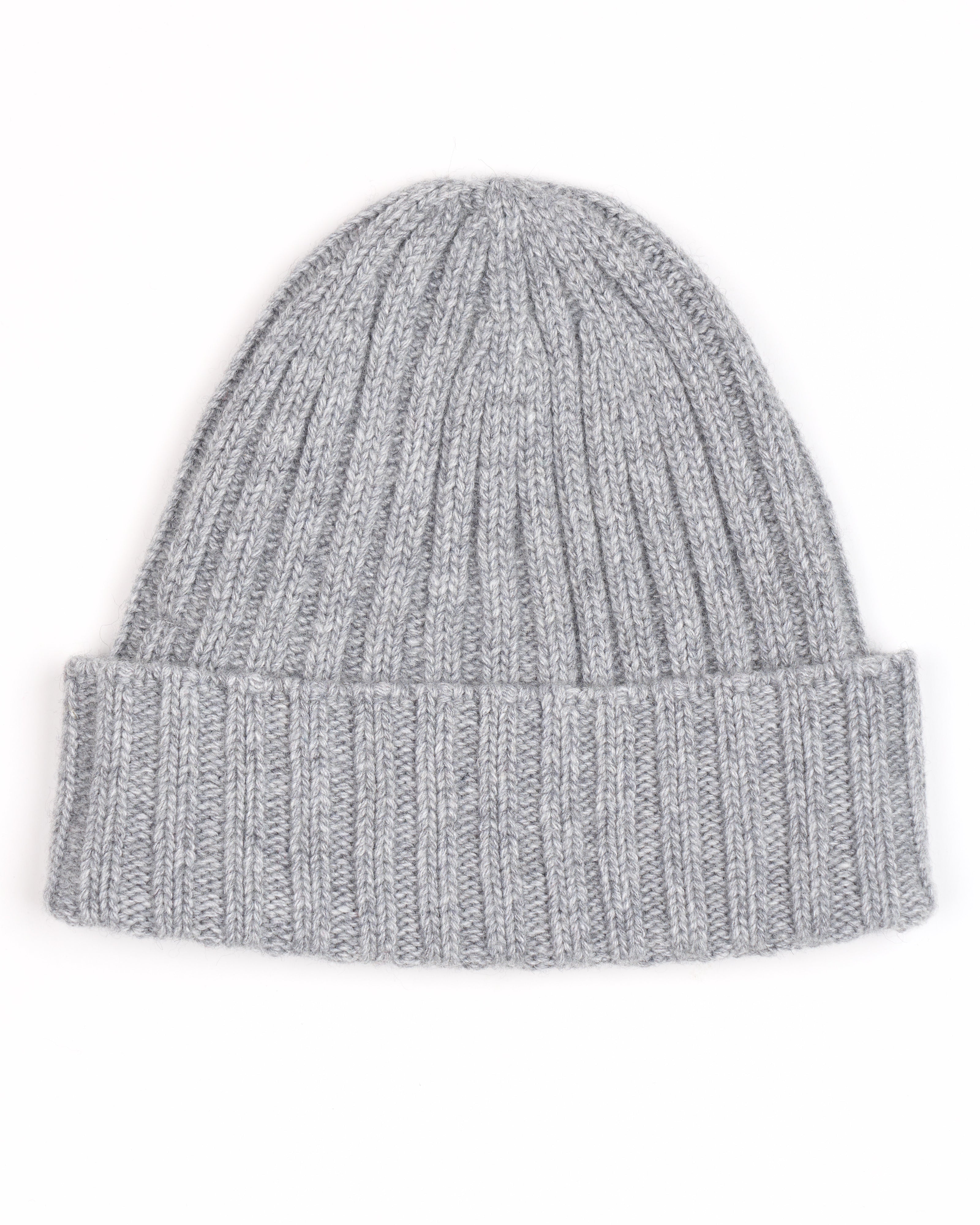 Cuffia a coste misto cashmere