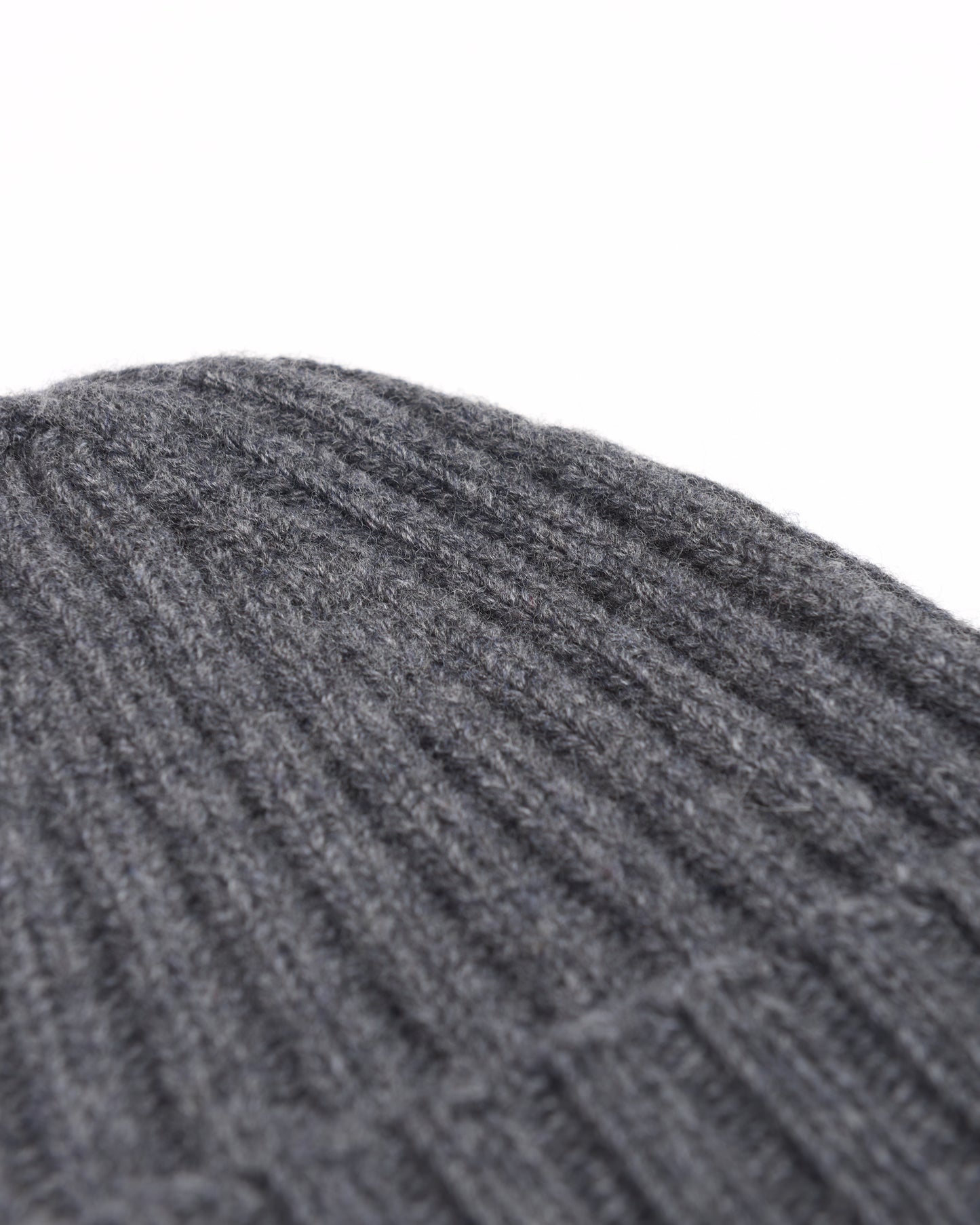 Cuffia a coste misto cashmere