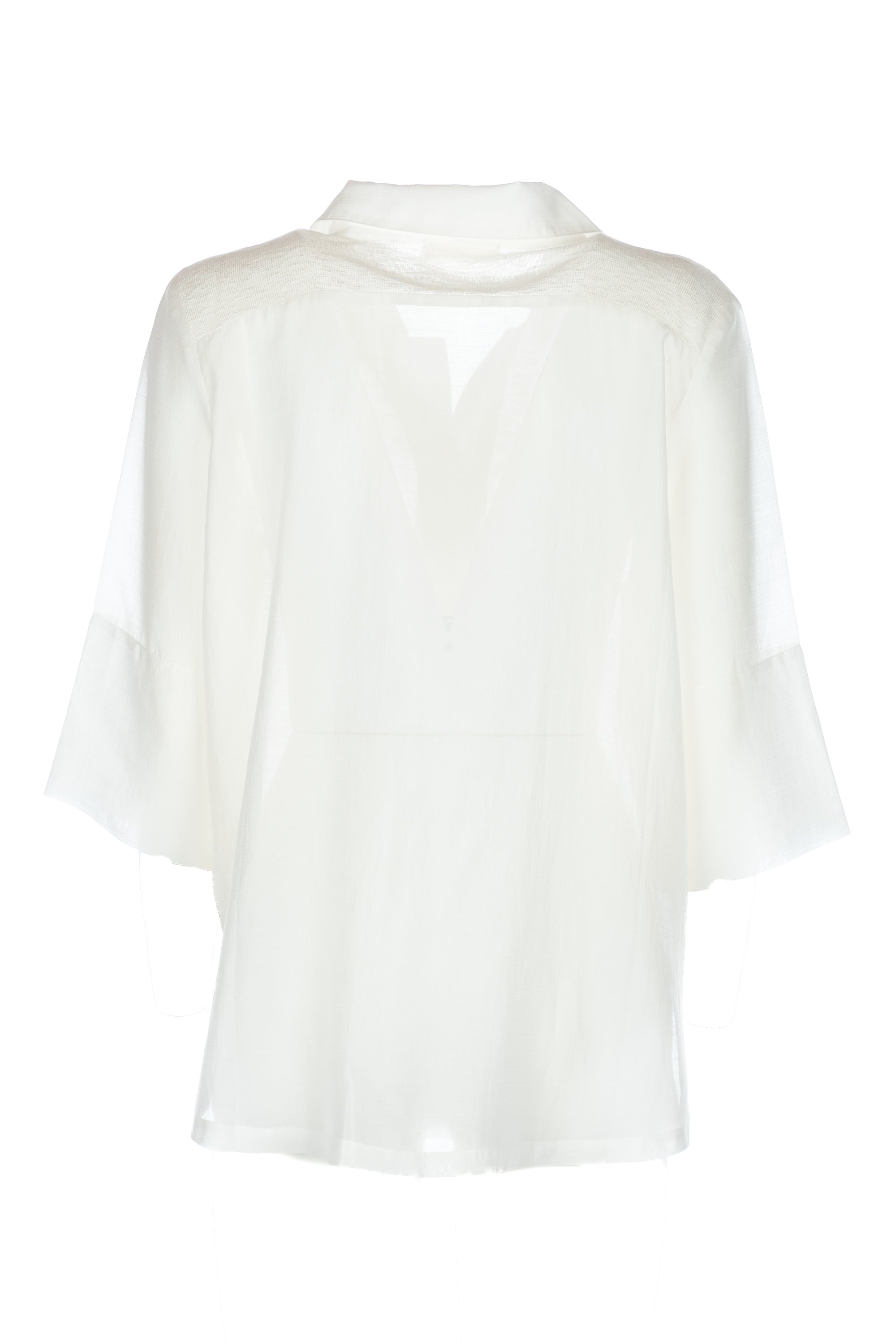 Blusa in tessuto combinato