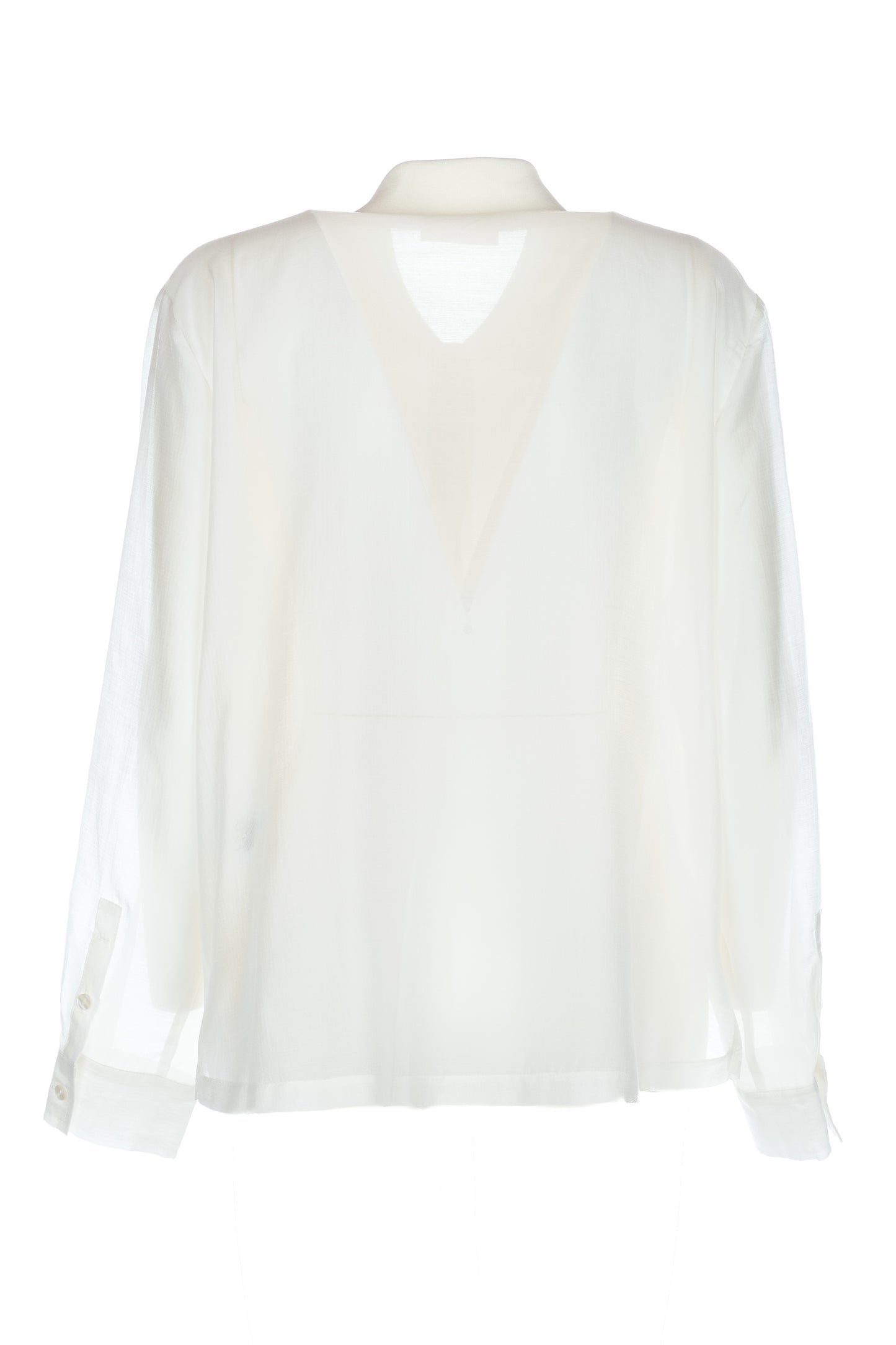 Blusa in tessuto combinato