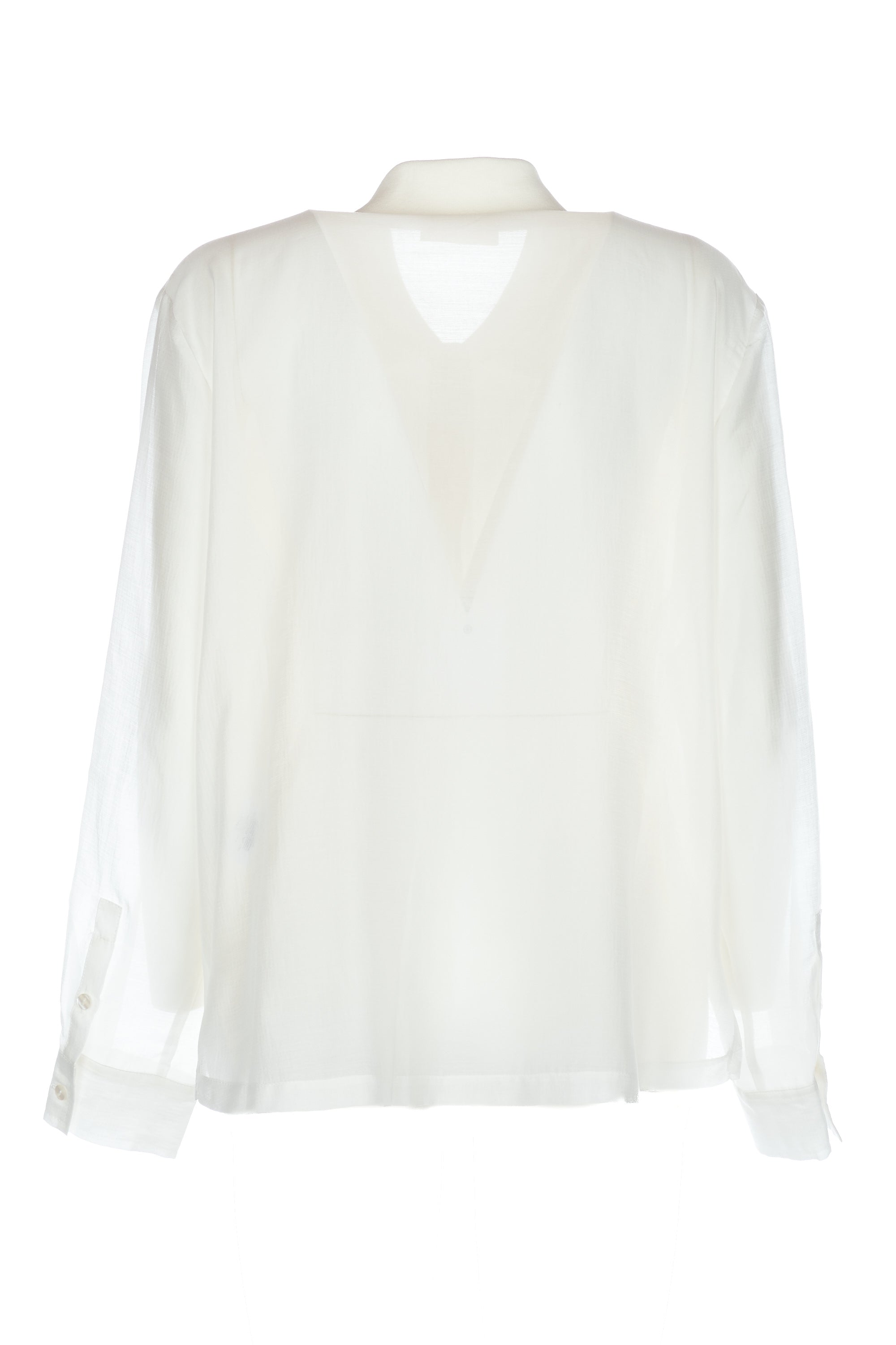 Blusa in tessuto combinato