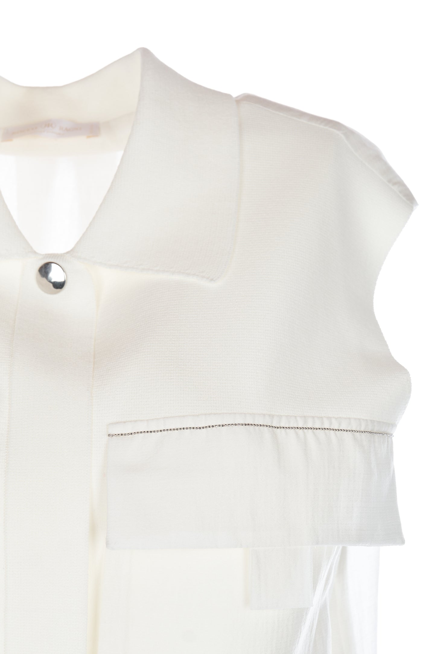 Gilet in tessuto combinato