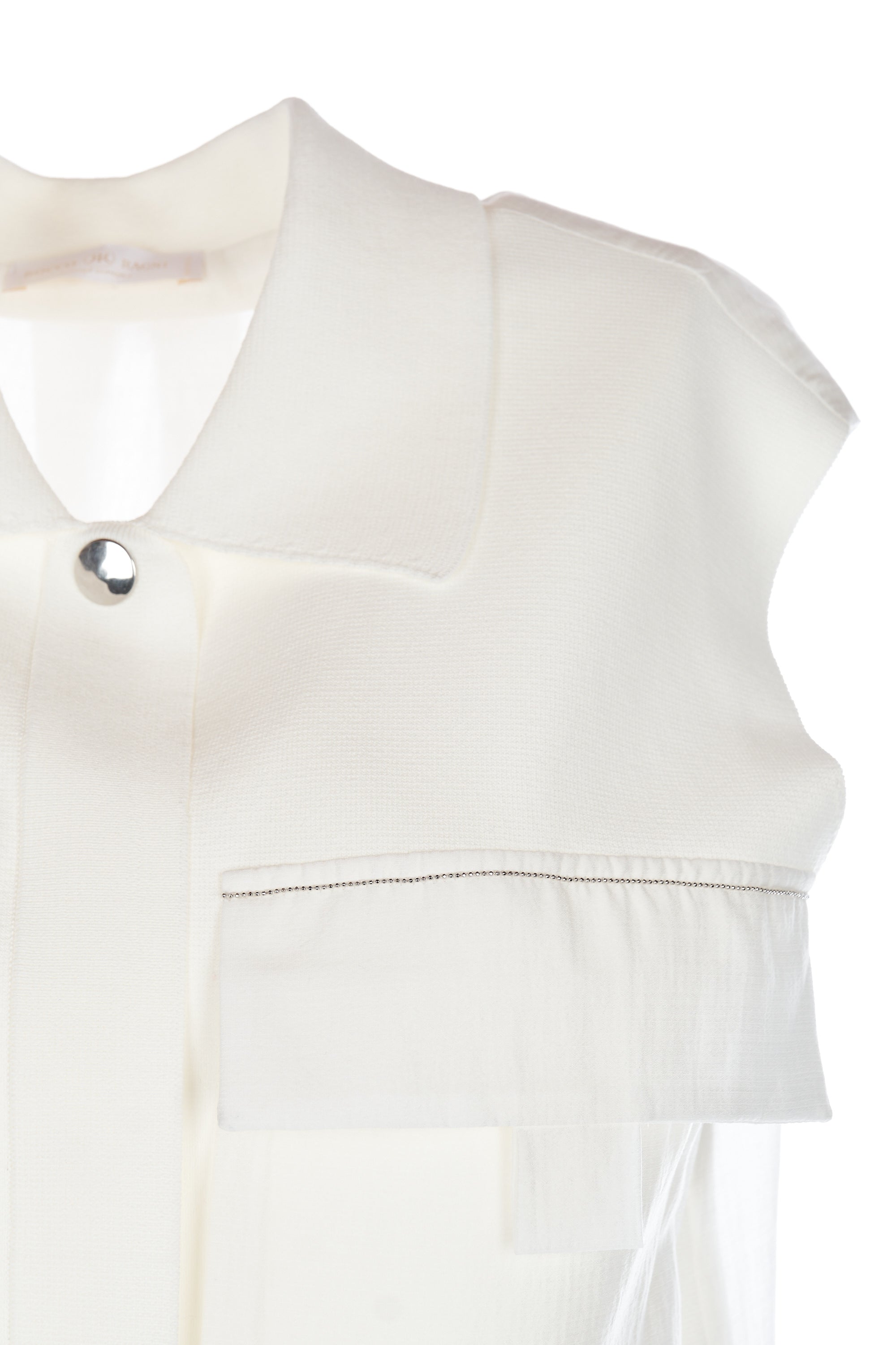 Gilet in tessuto combinato