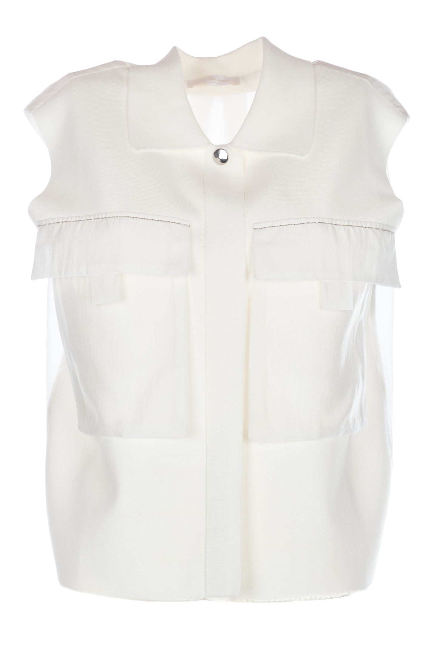 Gilet in tessuto combinato