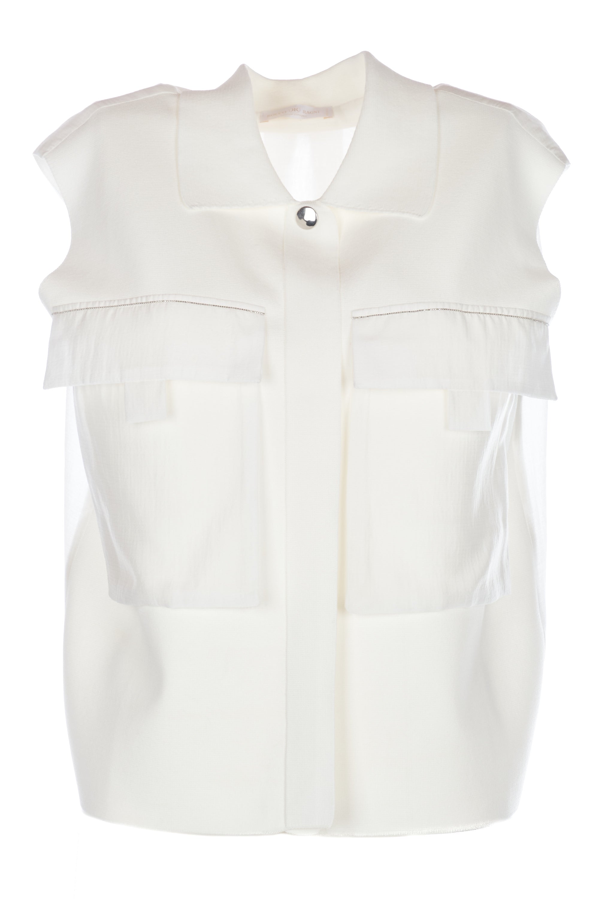 Gilet in tessuto combinato