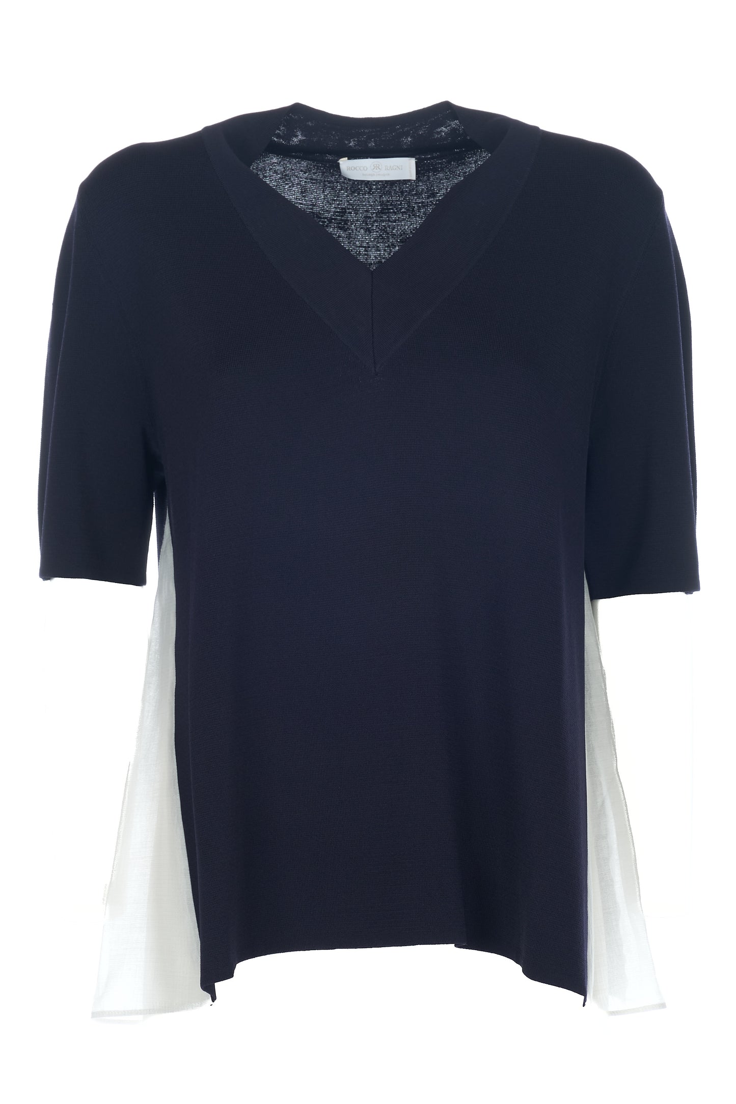 Maglia con inserto in seta