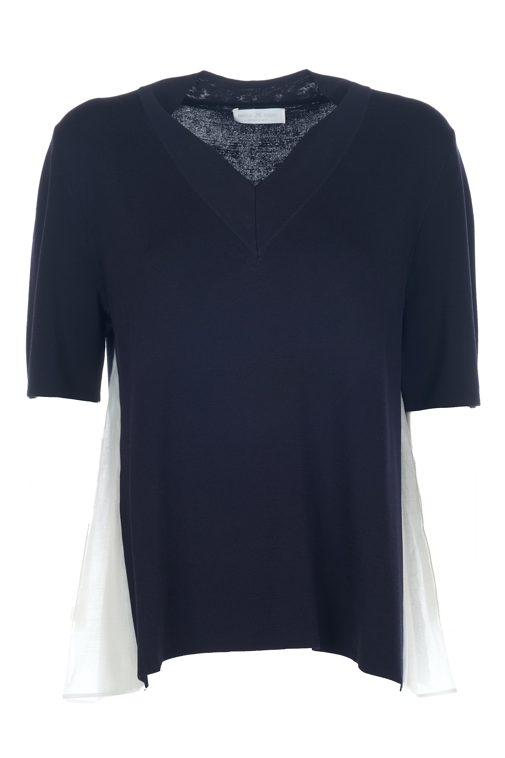 Maglia con inserto in seta