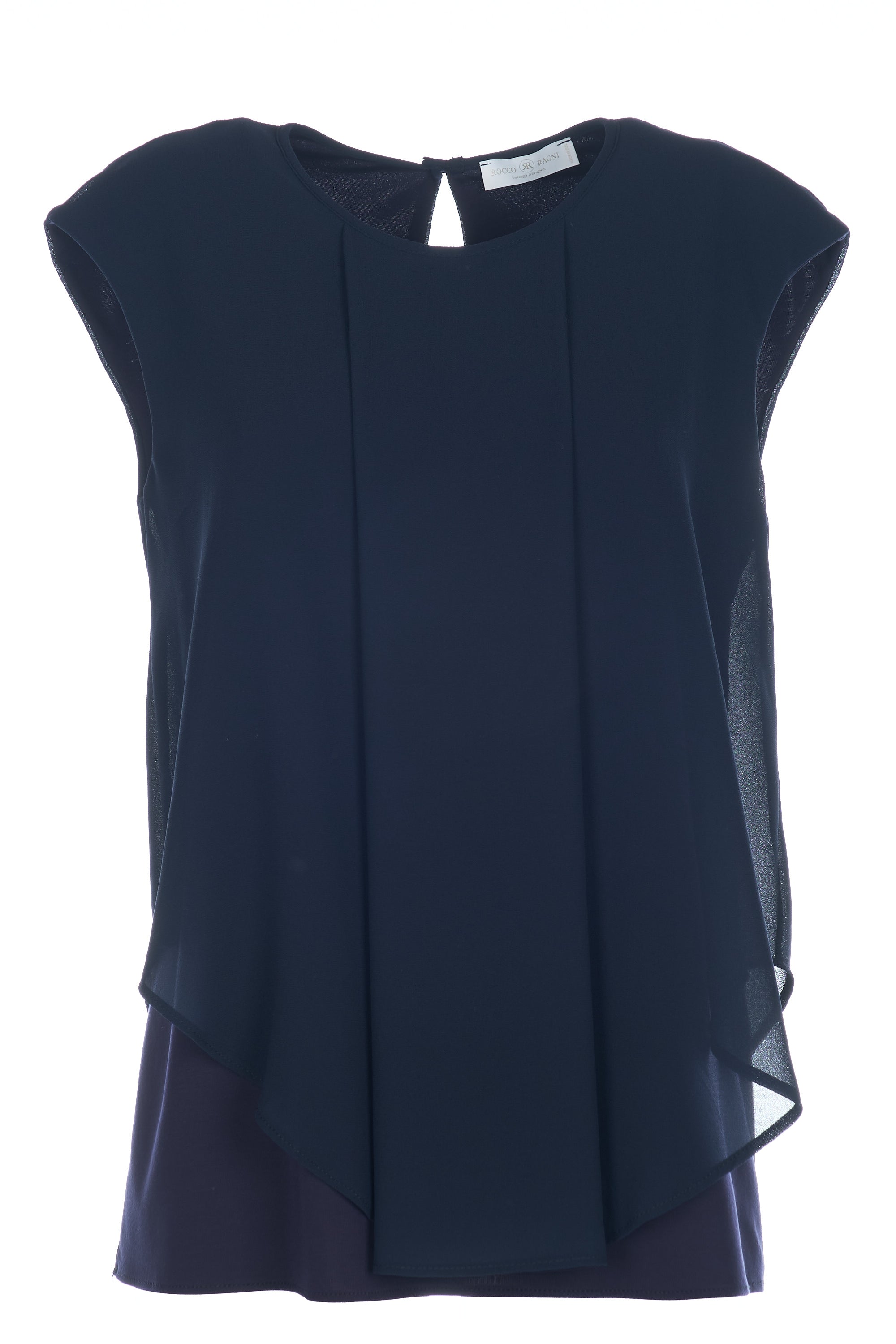 Blusa in tessuto combinato