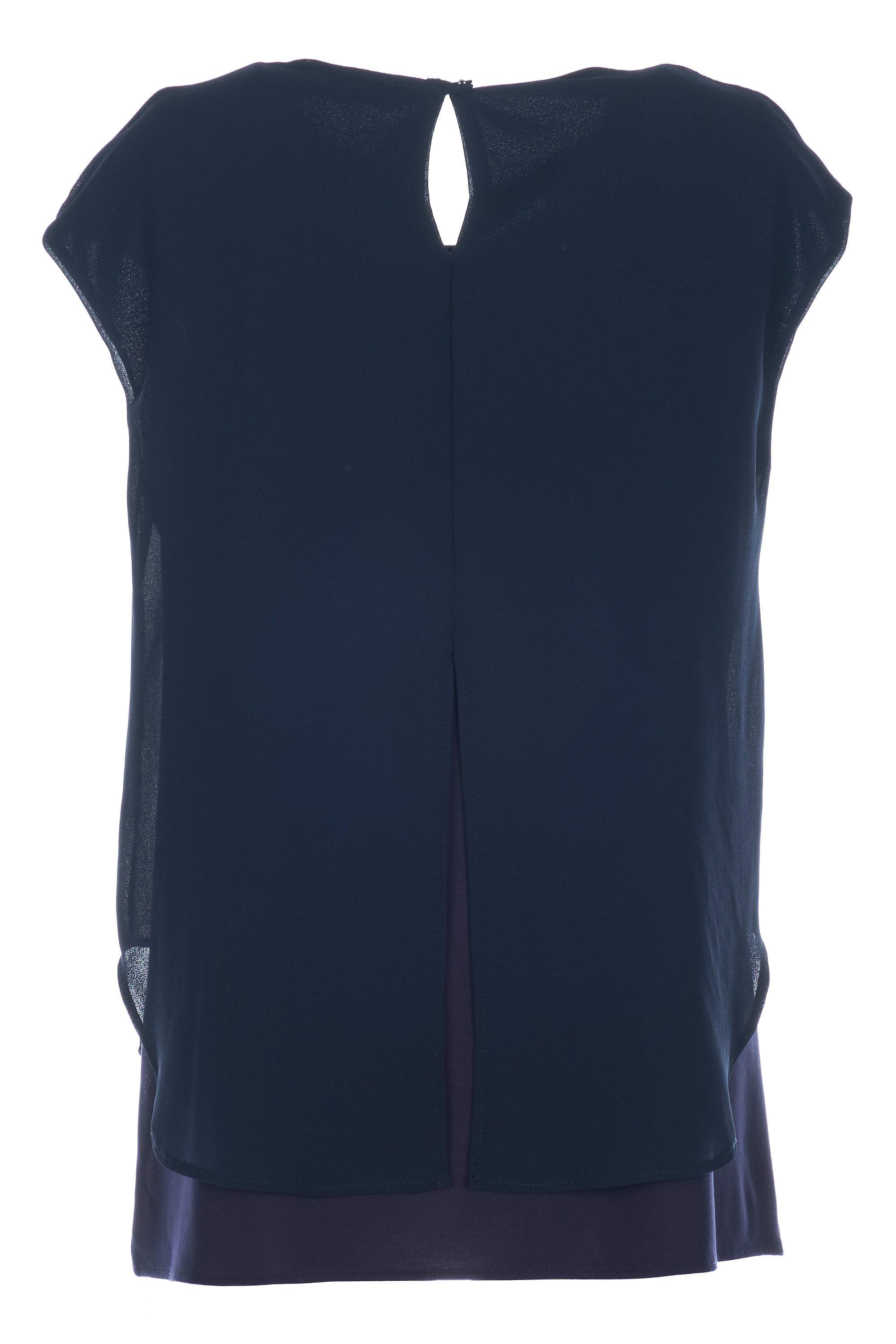 Blusa in tessuto combinato