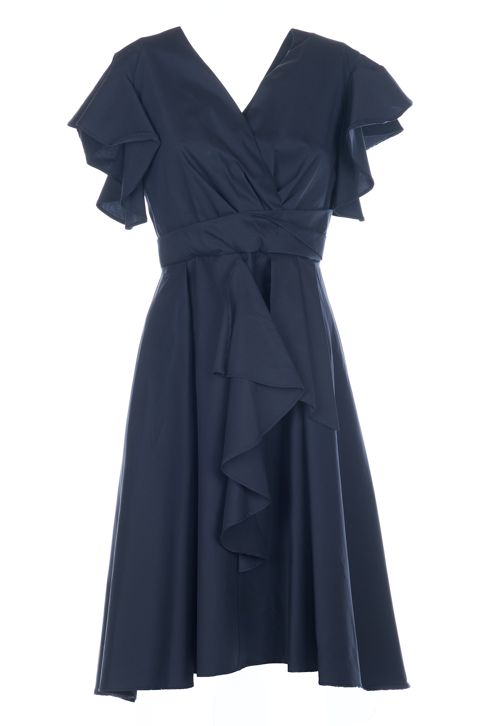 Abito in popeline con ruches