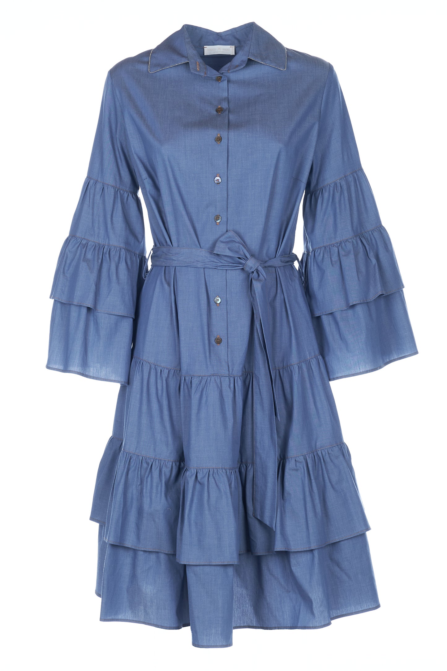 Abito in denim con monile