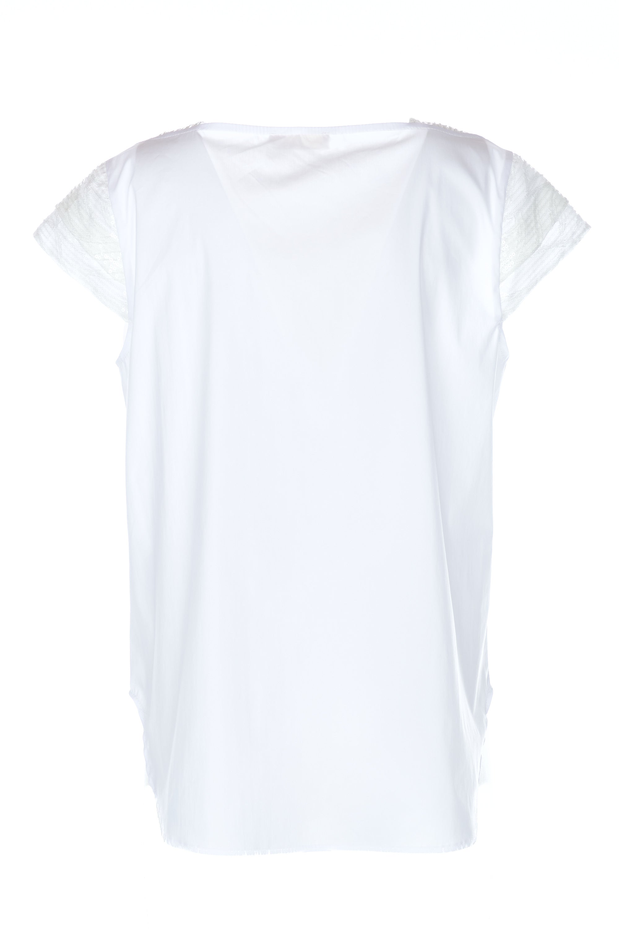 Blusa in tessuto combinato