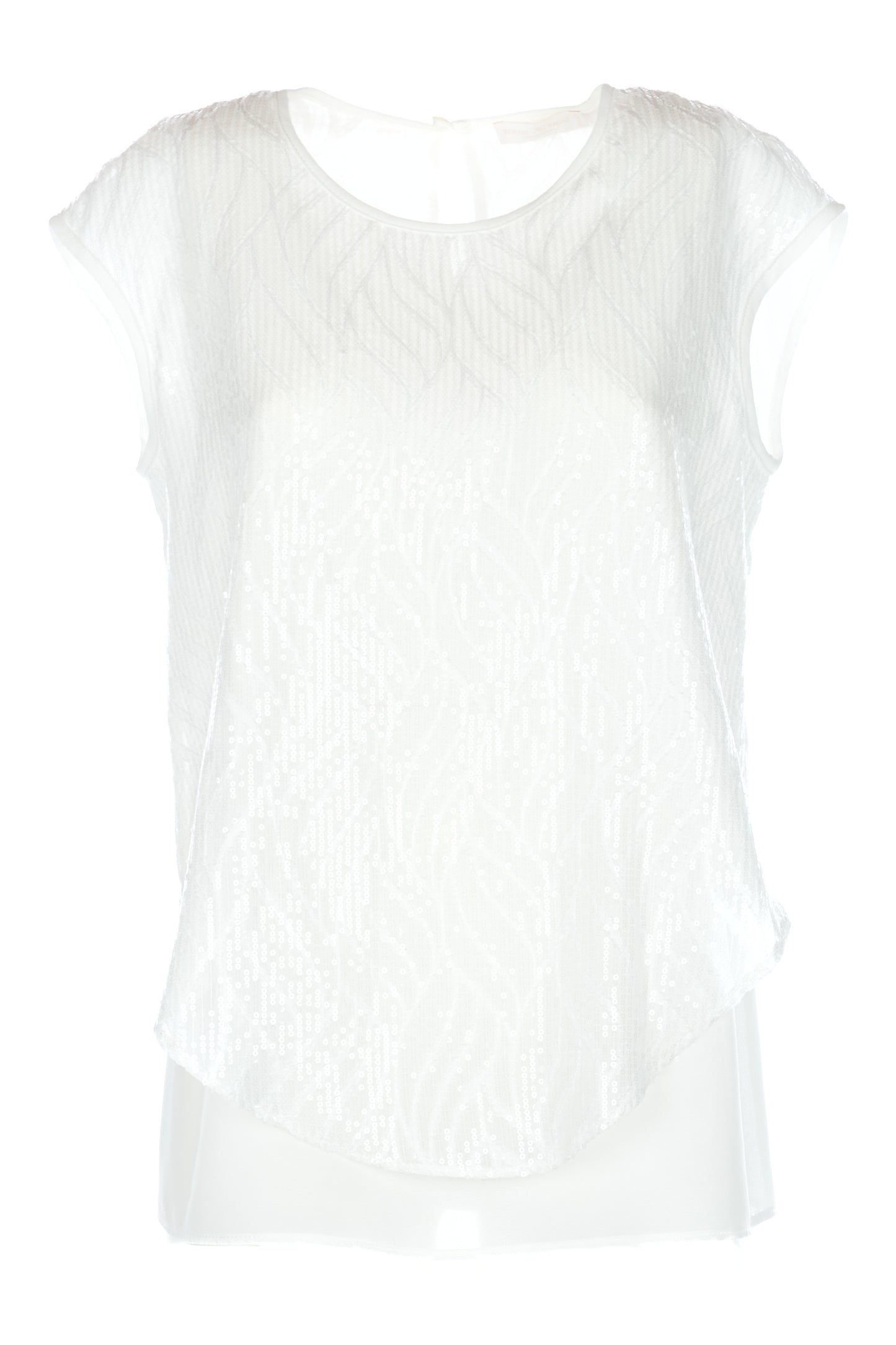 Blusa in tessuto combinato