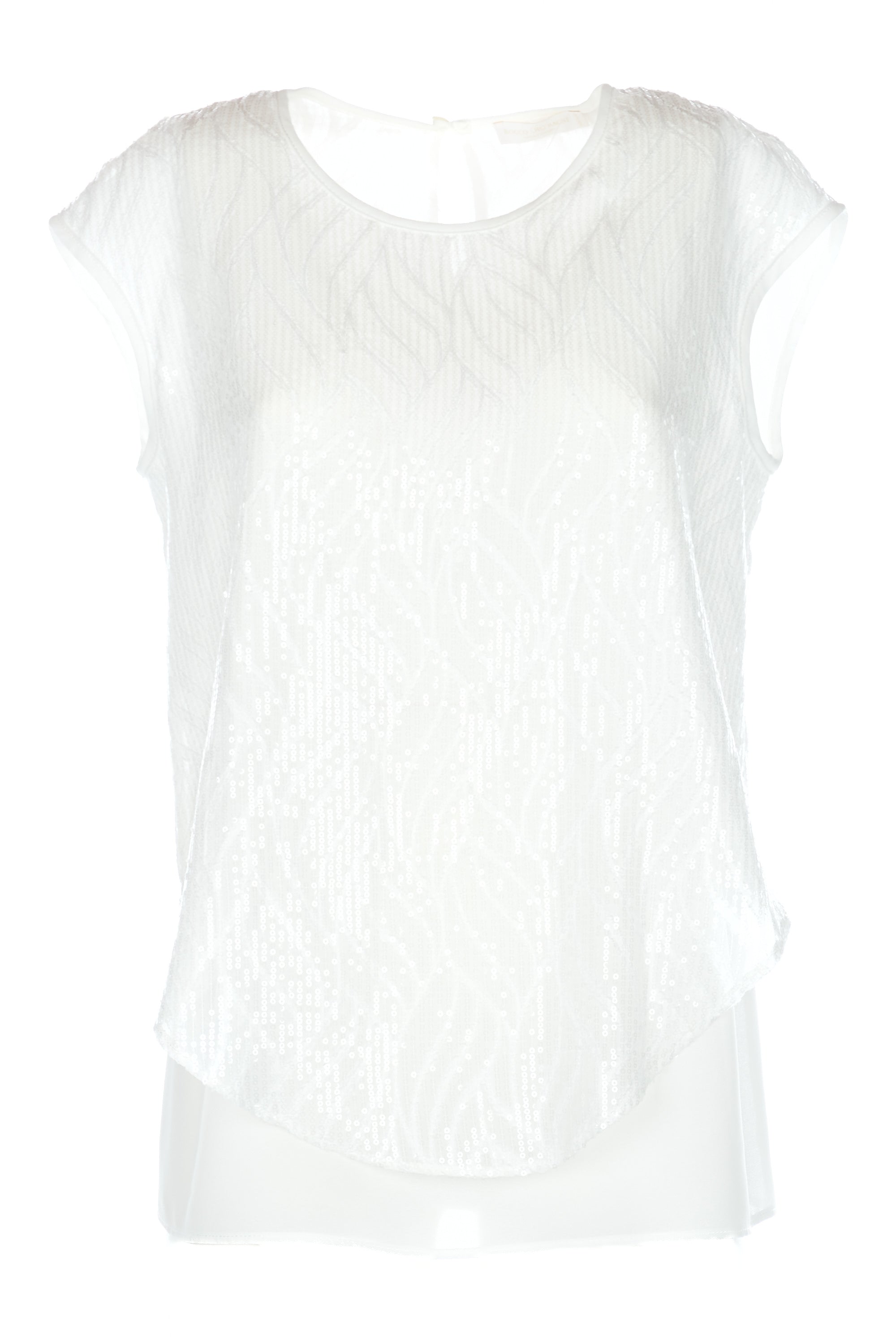 Blusa in tessuto combinato