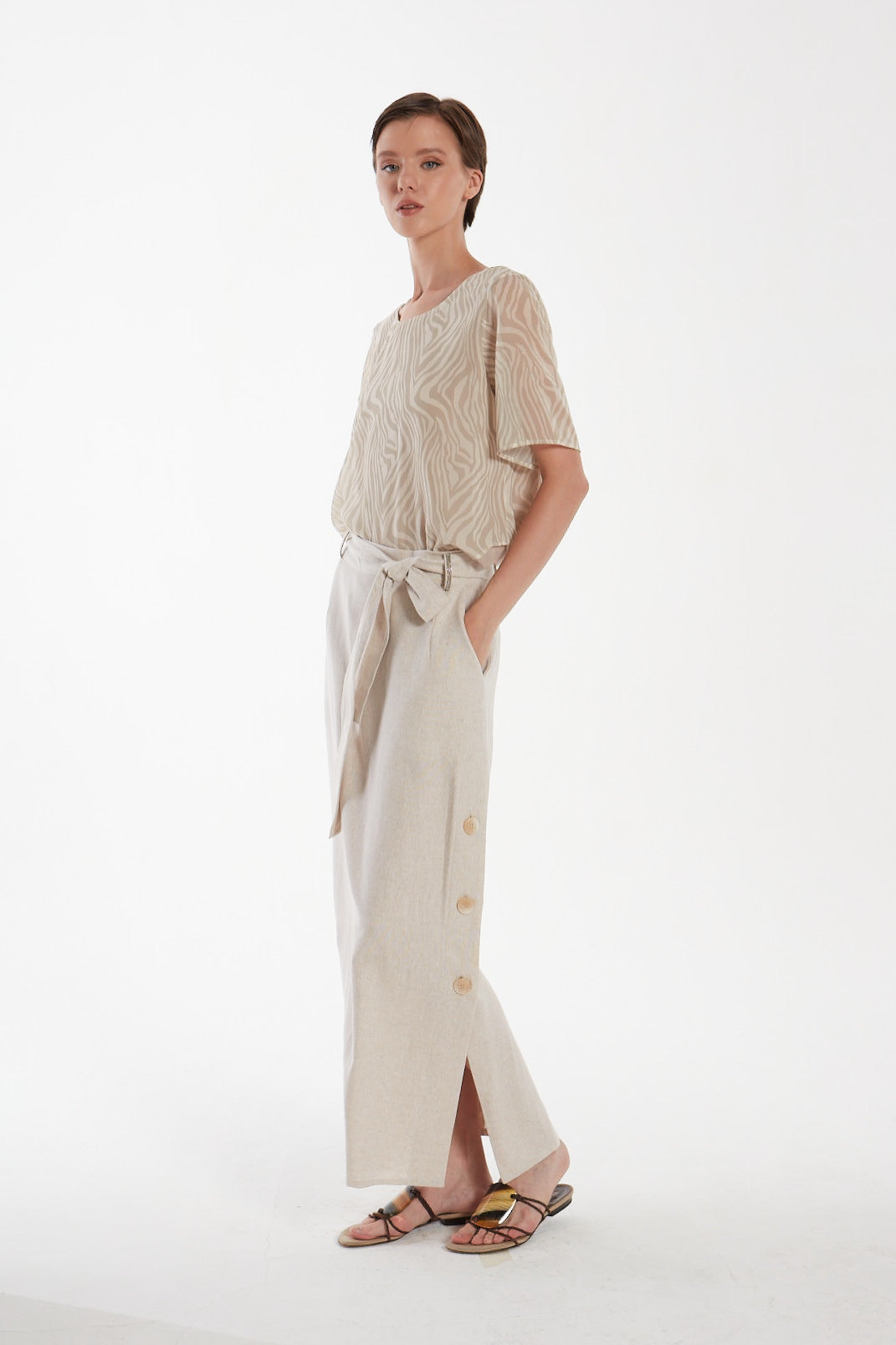 Blusa in georgette a fantasia