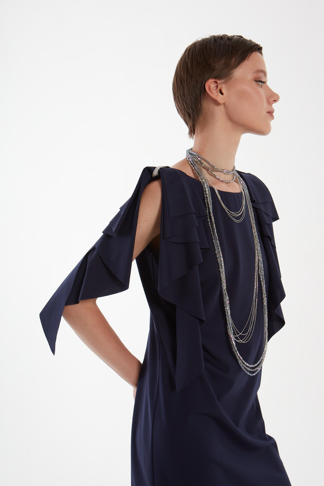 Abito in jersey con monile