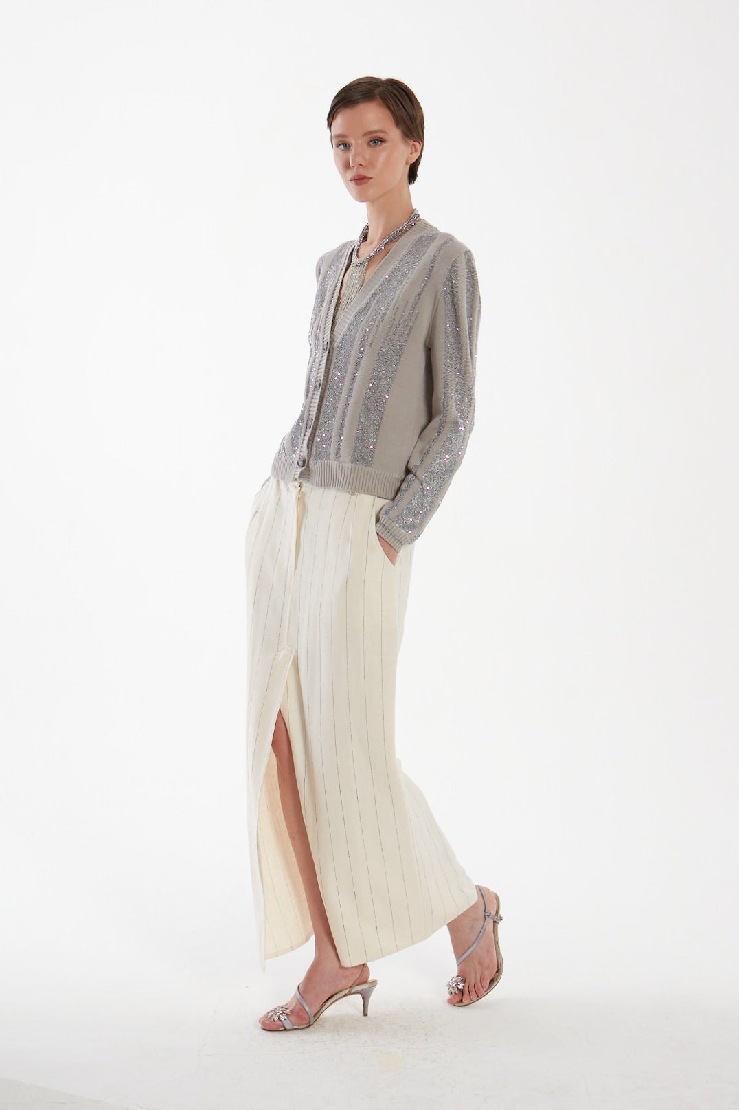 Cardigan con paillettes