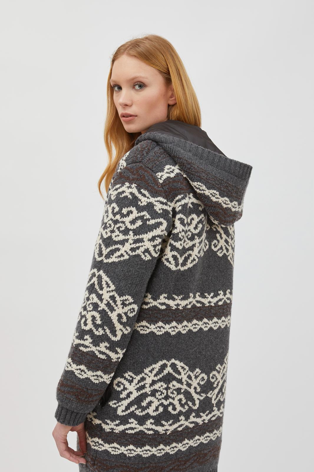 Giubbino in maglia jacquard