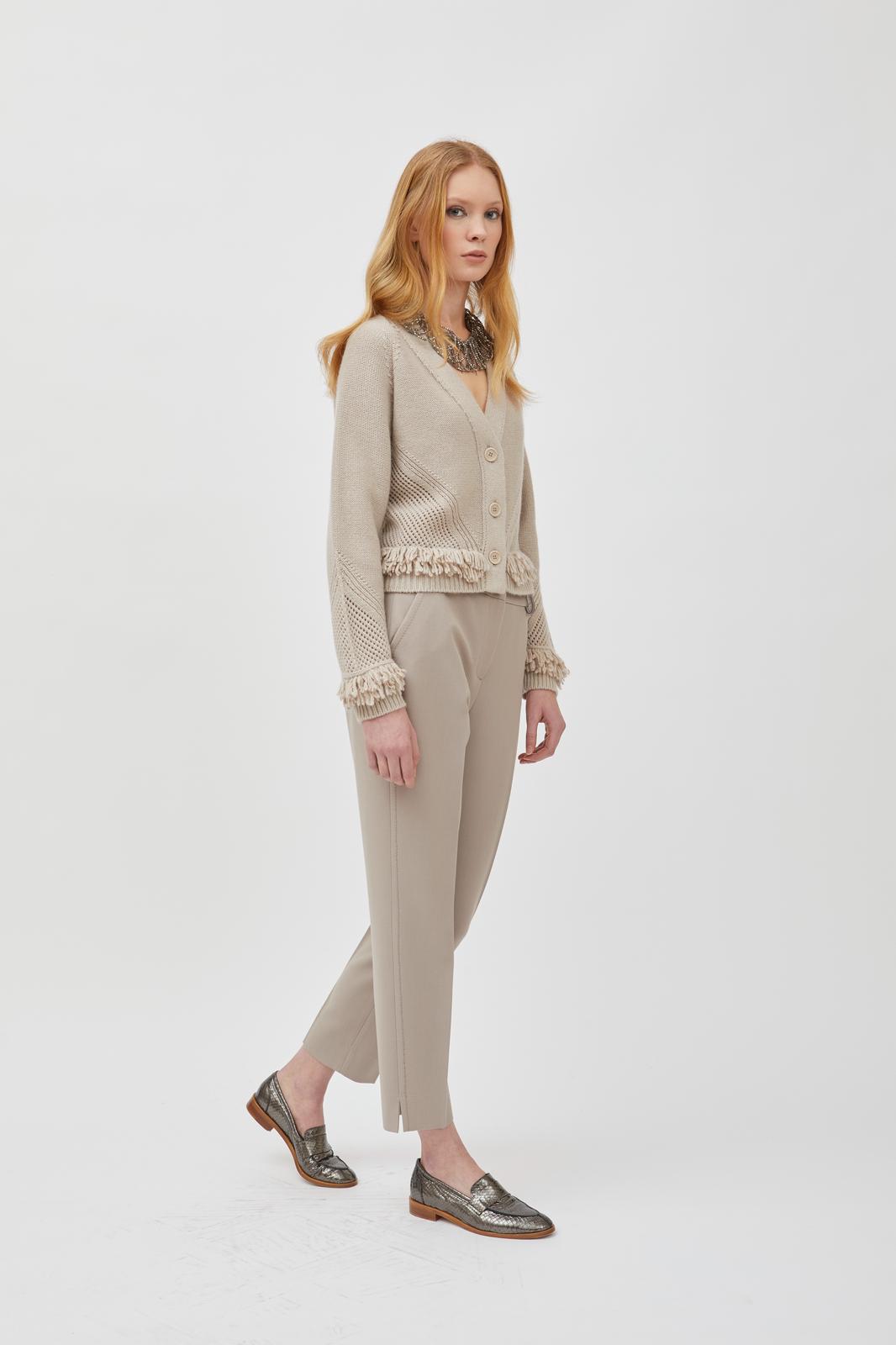 Cardigan con frange